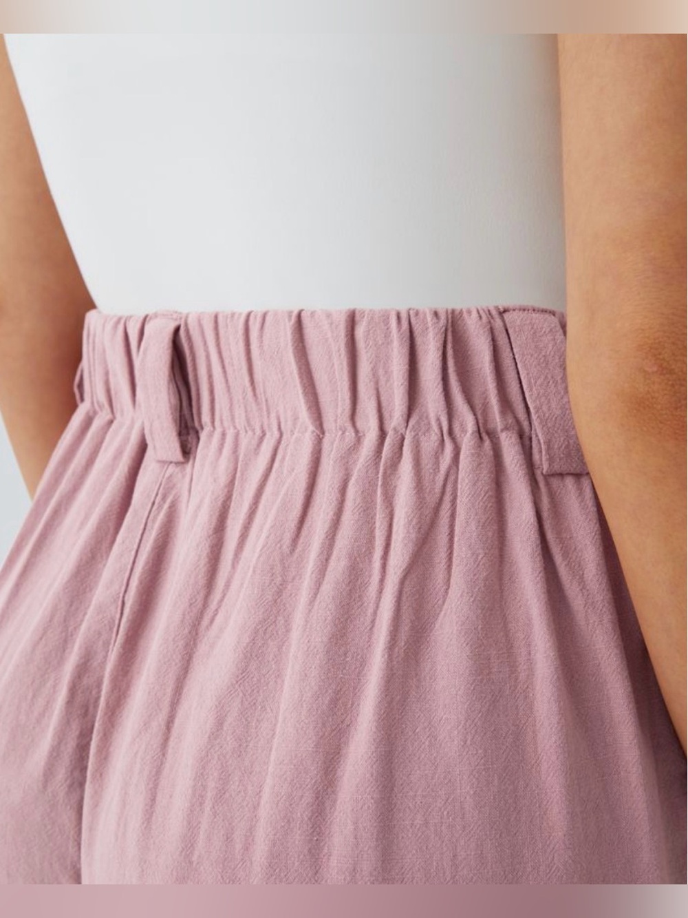 Halara High Waisted Pocket Wide Leg Flowy Solid Palazzo Casual Linen-Feel Pants - Picture 5 of 7